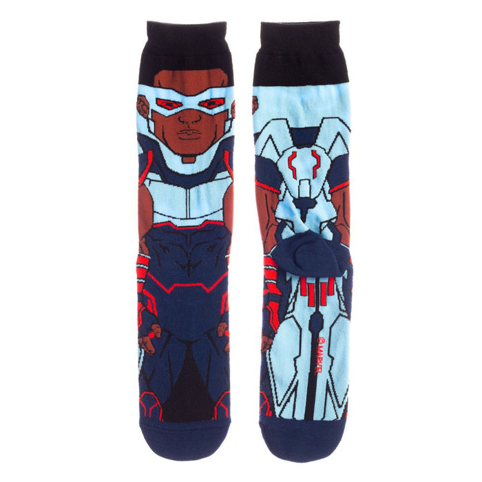 Bioworld Marvel Falcon Animigos 360 Character Mens Crew Socks