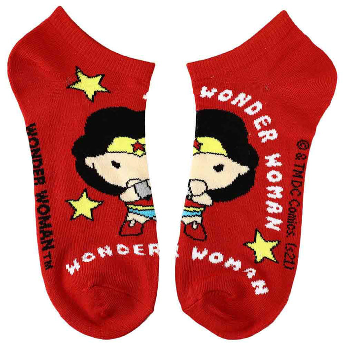 Bioworld DC Comics Justice League Chibi Ankle Socks, 5 Pairs