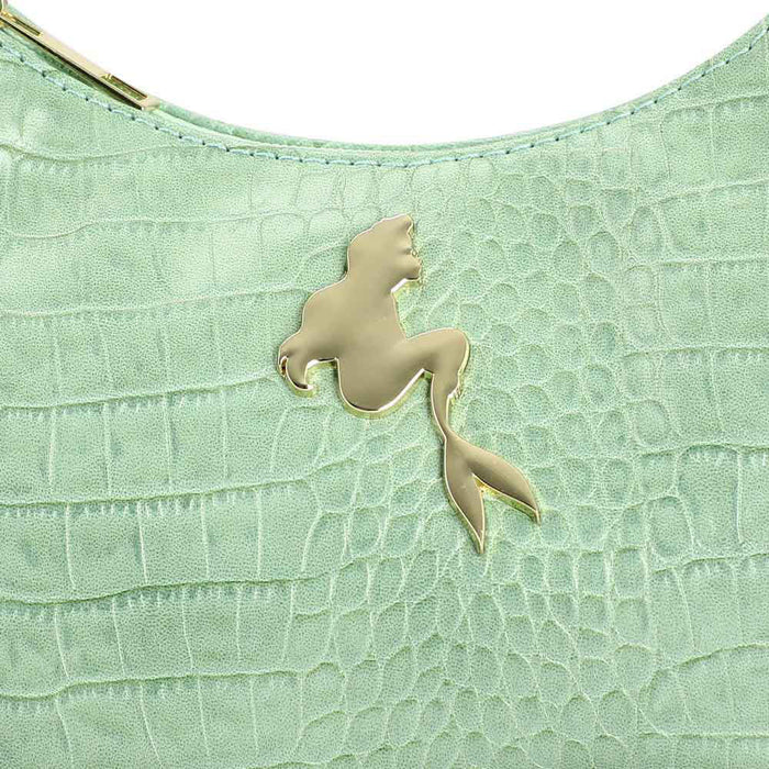 Bioworld Disney The Little Mermaid Ariel Metal Badge Croco Handbag