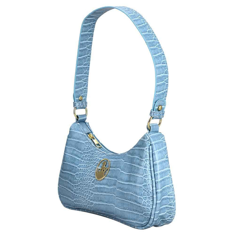 Bioworld Disney Cinderella Metal Badge Croco Handbag