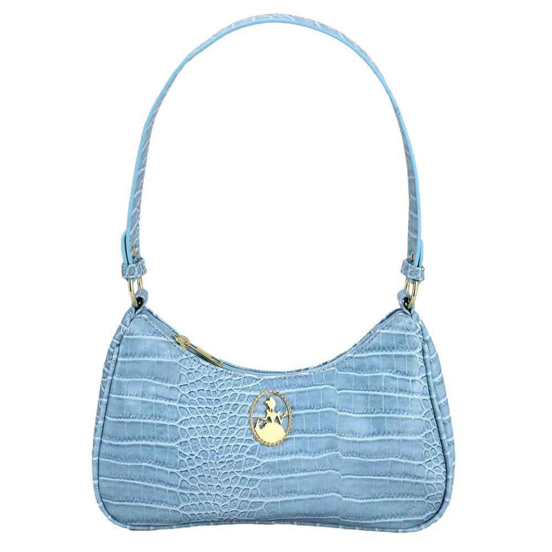 Bioworld Disney Cinderella Metal Badge Croco Handbag