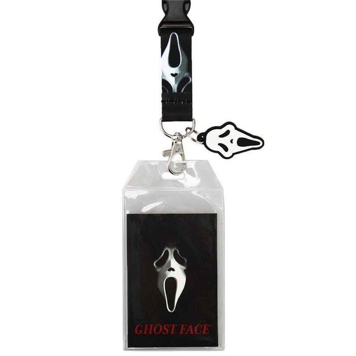 Scream Ghost Face Sublimation Rubber Charm Lanyard