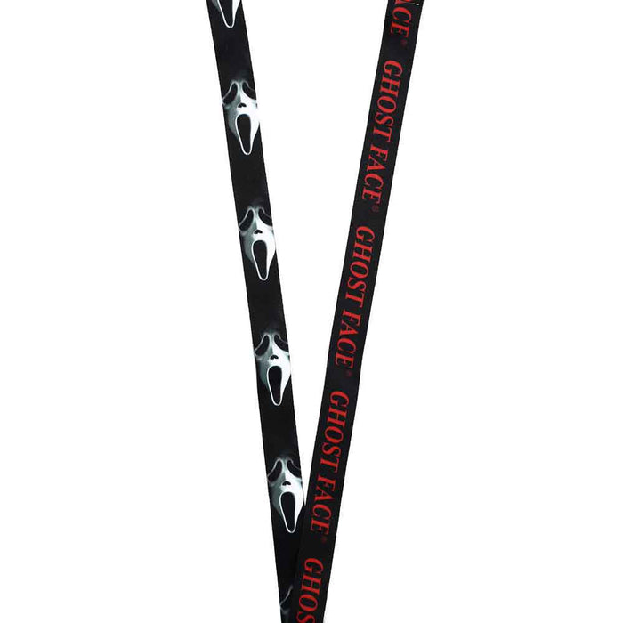 Scream Ghost Face Sublimation Rubber Charm Lanyard