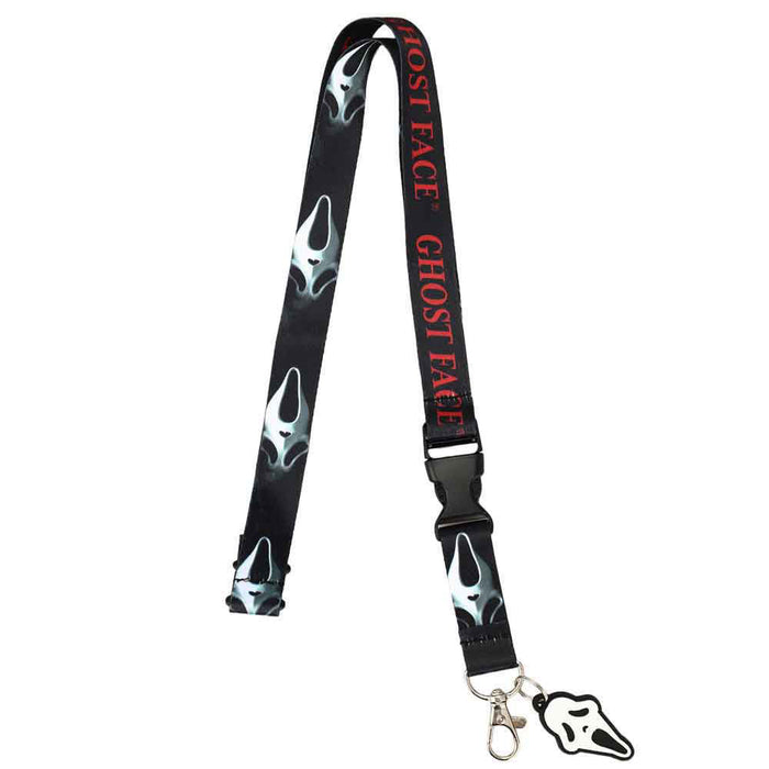 Scream Ghost Face Sublimation Rubber Charm Lanyard