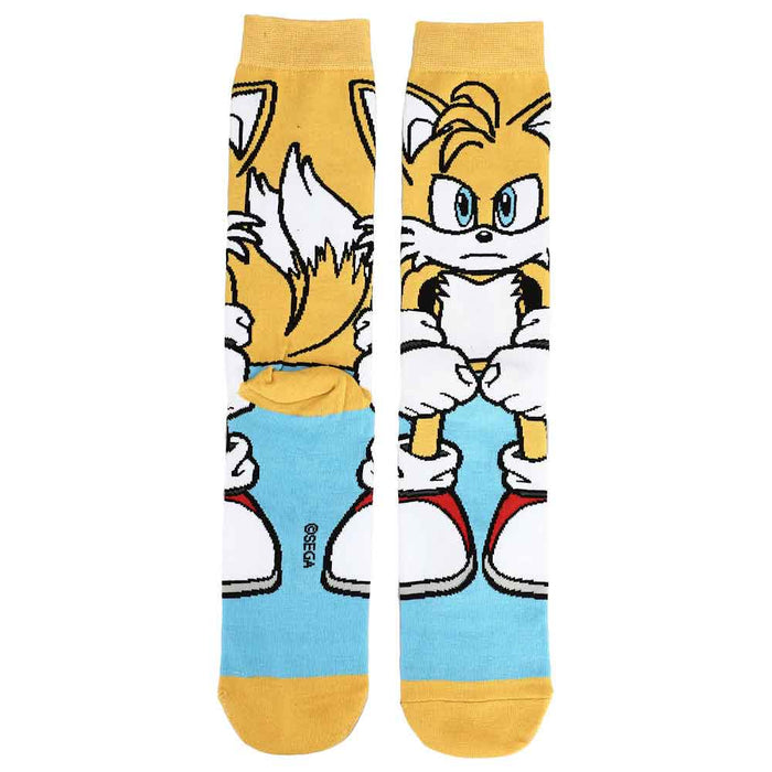 Sonic the Hedgehog Tails Animigos 360 Character Mens Crew Socks