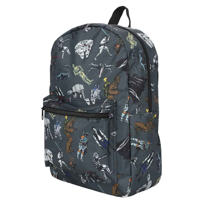 Bioworld Star Wars Multi Character Classic AOP Laptop Backpack