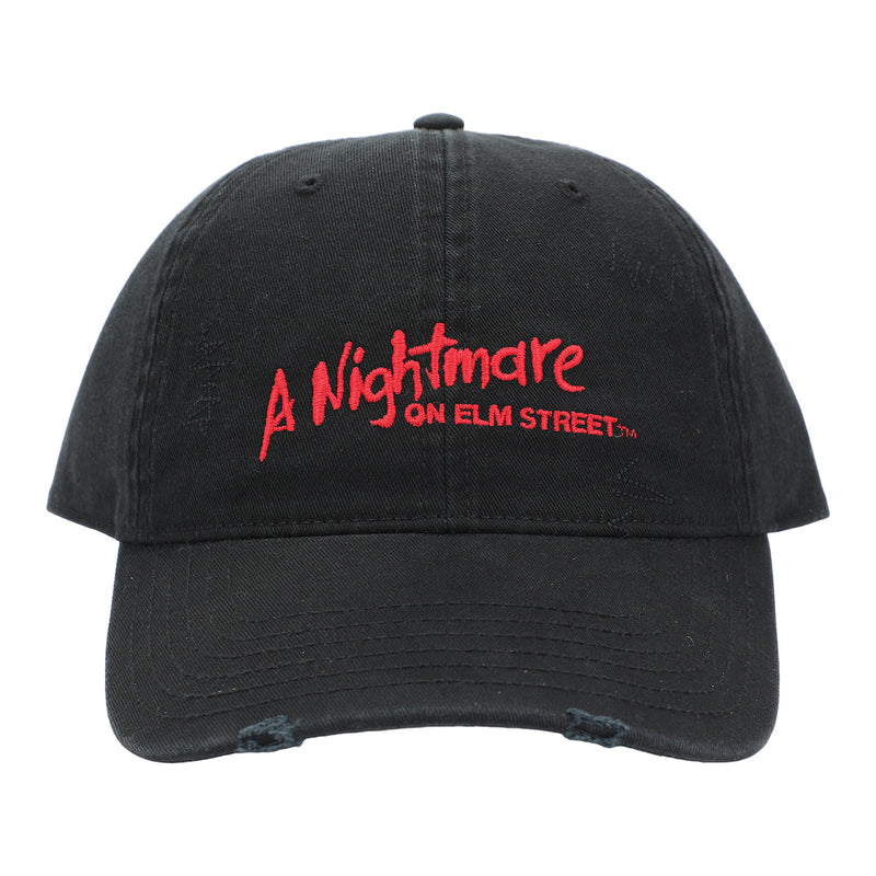 A Nightmare On Elm Street Logo Distressed Adjustable Dad Hat