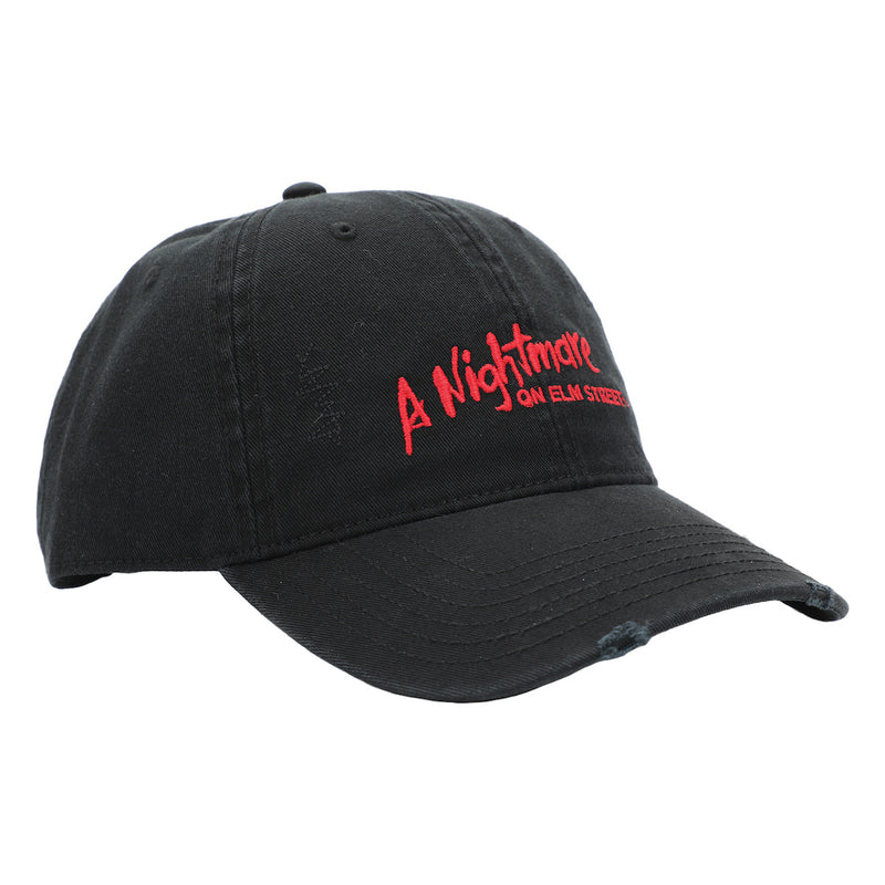 A Nightmare On Elm Street Logo Distressed Adjustable Dad Hat