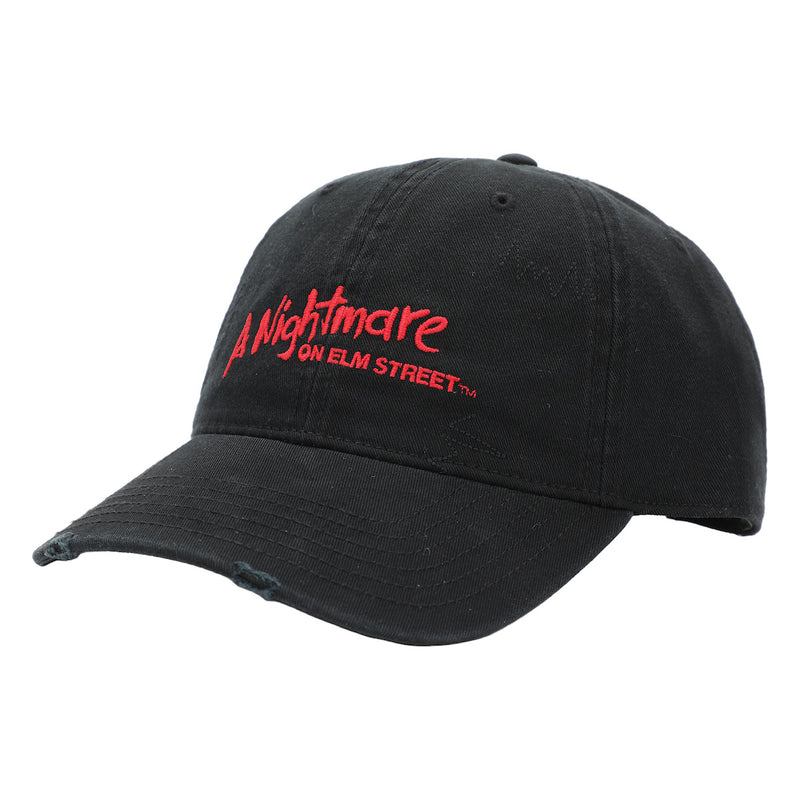A Nightmare On Elm Street Logo Distressed Adjustable Dad Hat
