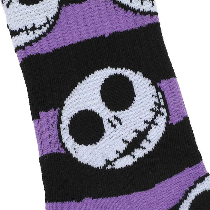 Bioworld Nightmare Before Christmas Jack Black Light Mens Crew Sock