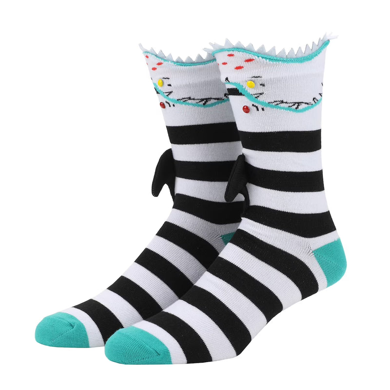 Beetlejuice 3D Sandworms Mens Crew Socks