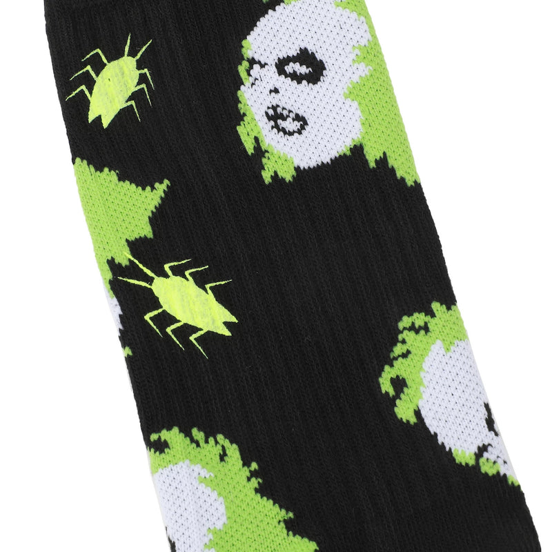 Beetlejuice UV Color-Changing Athletic Mens Crew Socks