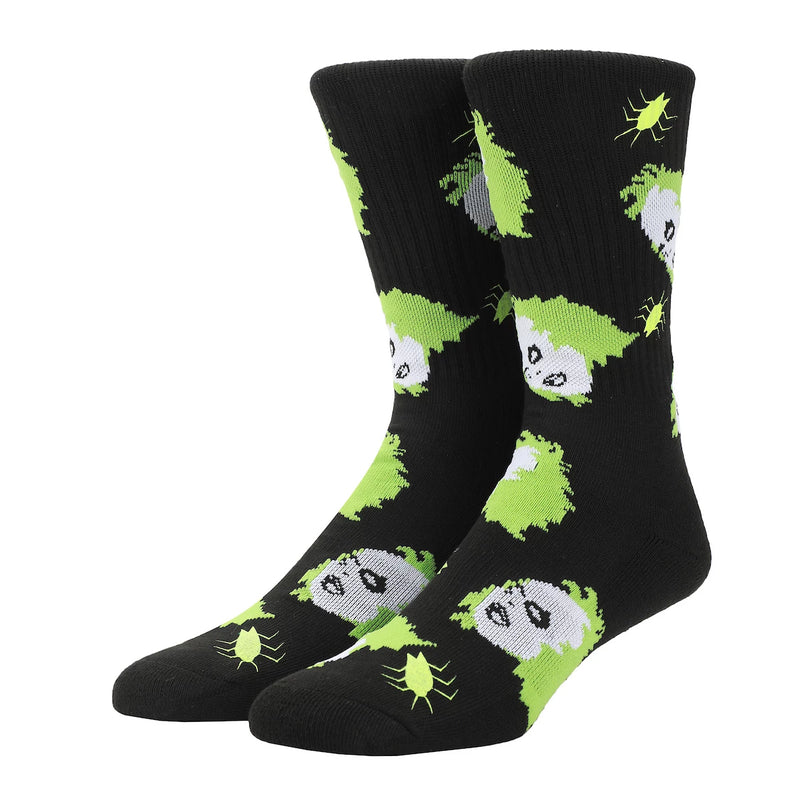 Beetlejuice UV Color-Changing Athletic Mens Crew Socks