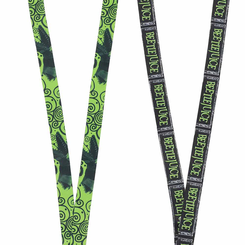 Beetlejuice Green Logo Reversible Lanyard
