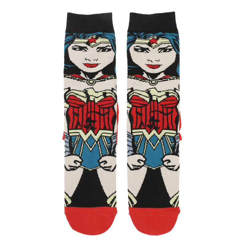 DC Comics Wonder Woman Cape Animigos 360 Men’s Crew Socks
