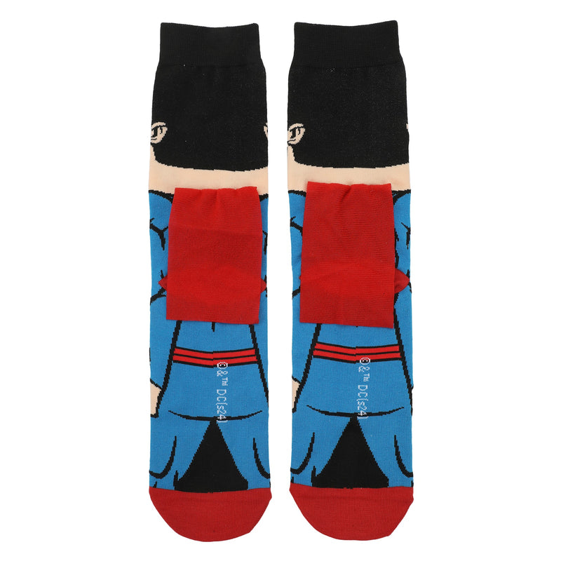 DC Comics Superman Cape Animigos 360 Men’s Crew Socks
