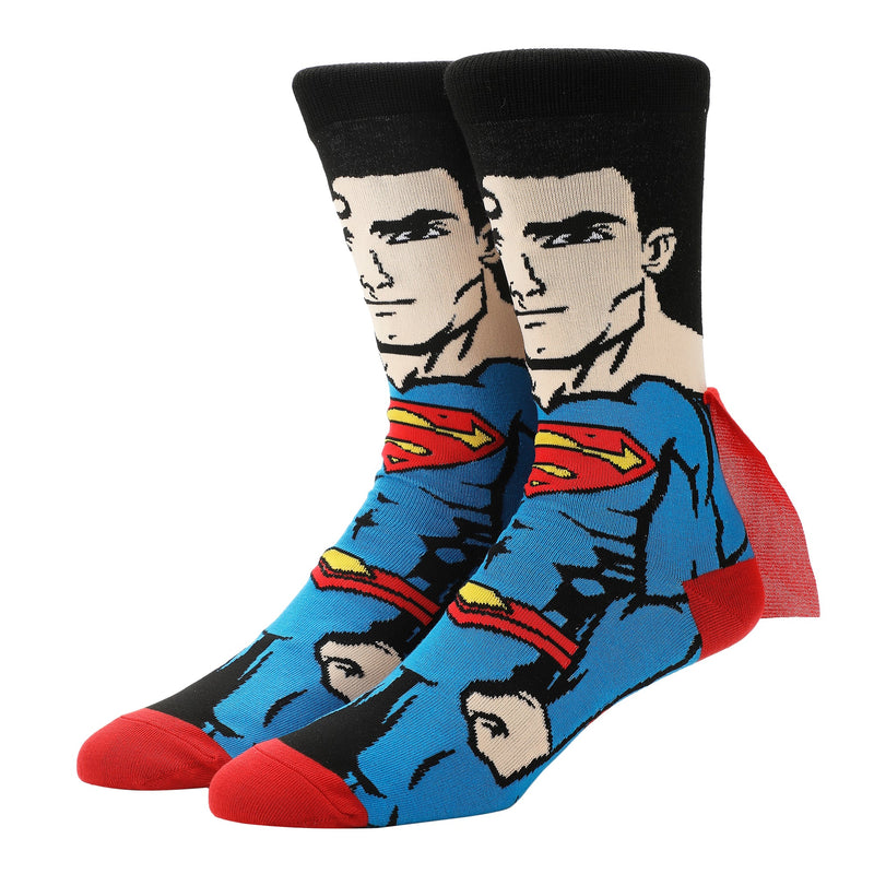 DC Comics Superman Cape Animigos 360 Men’s Crew Socks