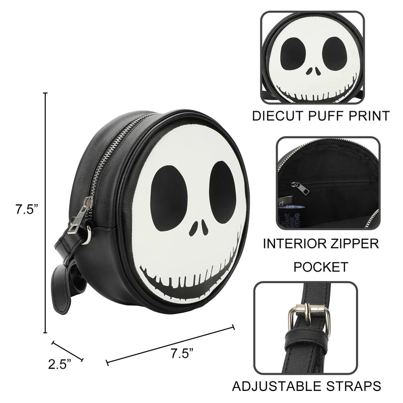 The Nightmare Before Christmas Jack Skellington Round Crossbody Bag