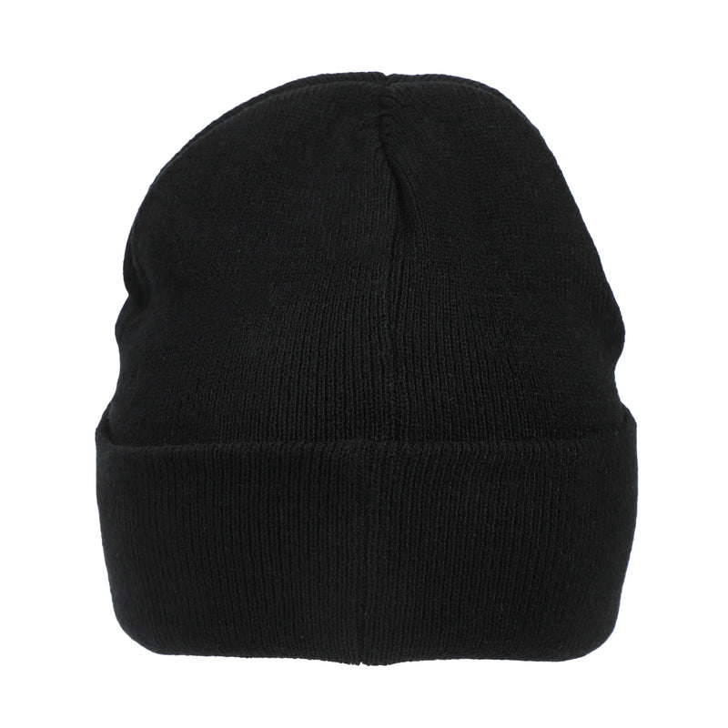 Marvel Spider-Man Logo Embroidered Black Cuff Beanie