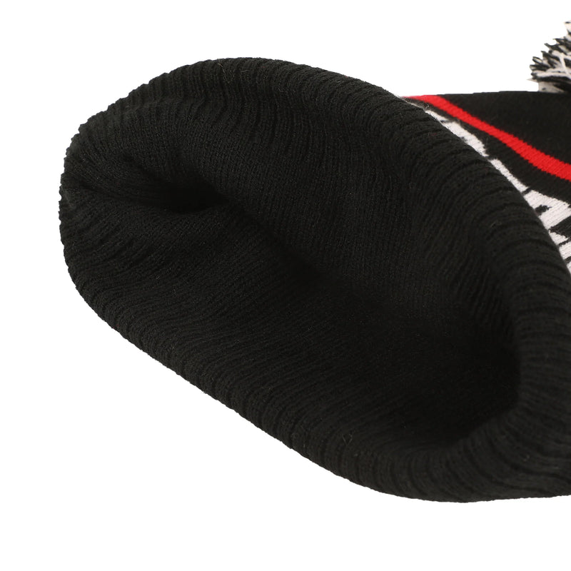 Marvel Spider-Man Logo & Name Black Pom Cuff Beanie