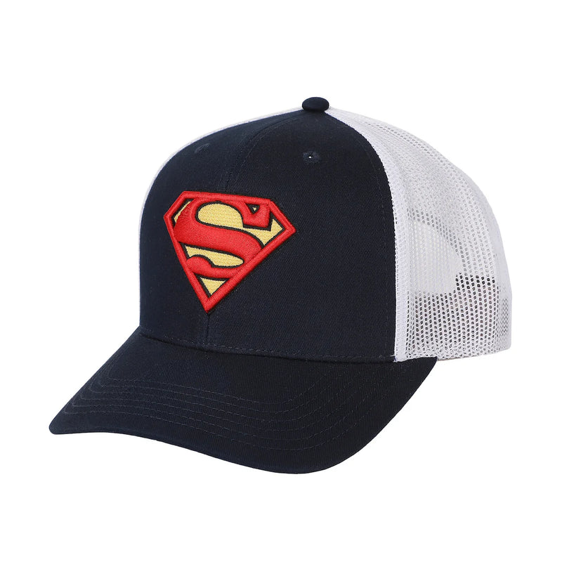 DC Comics Superman 3D Logo Navy & White Trucker Hat