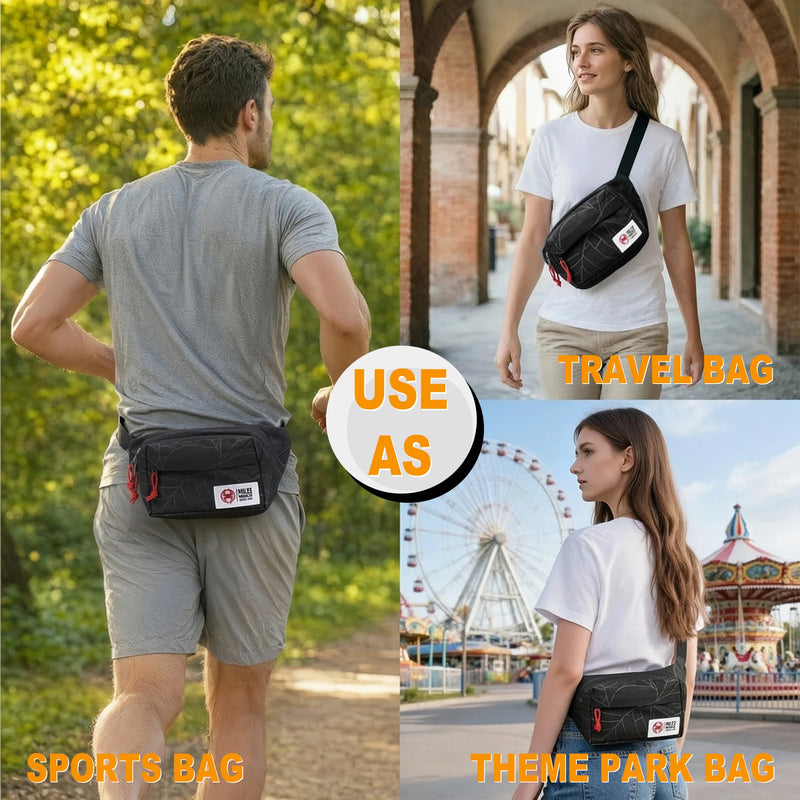 Marvel Spider-Man: Across The Spider-Verse Miles Morales Black Fanny Pack