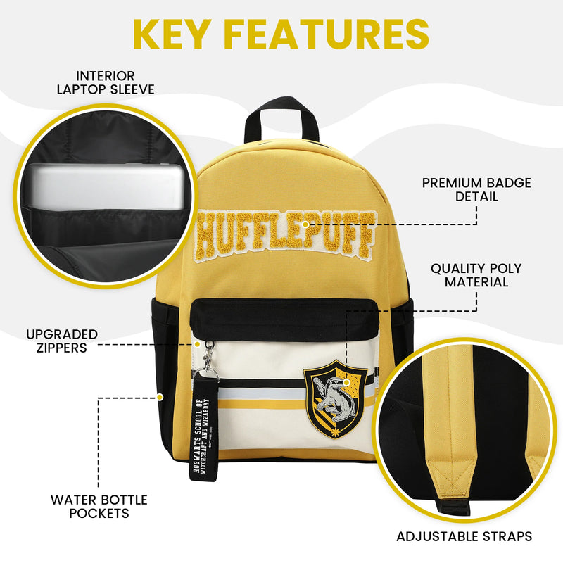 Harry Potter Hufflepuff Crest 16.5-Inch Backpack