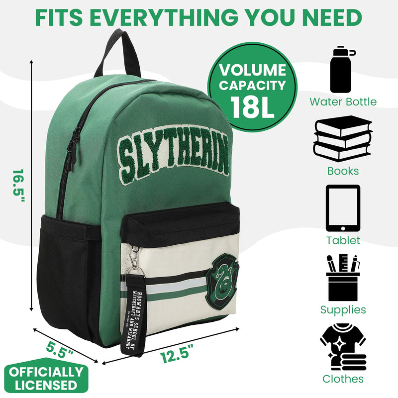Harry Potter Slytherin Crest 16.5-Inch Backpack