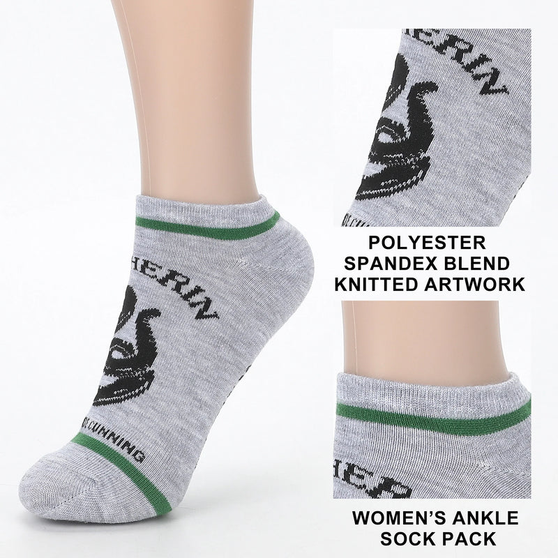 Harry Potter Slytherin Women’s Ankle Socks – 5 Pair Pack
