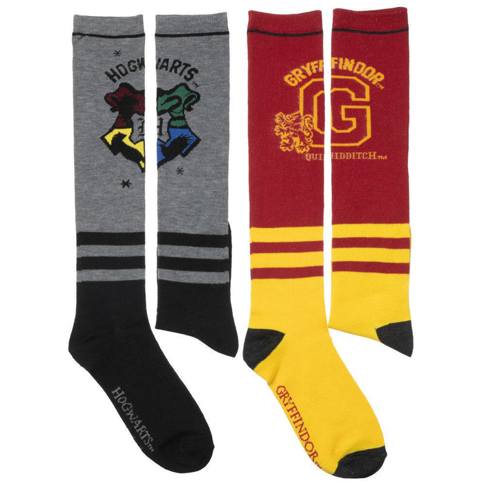 Bioworld Harry Potter Gryffindor Womens Knee High Socks, 2 Pair