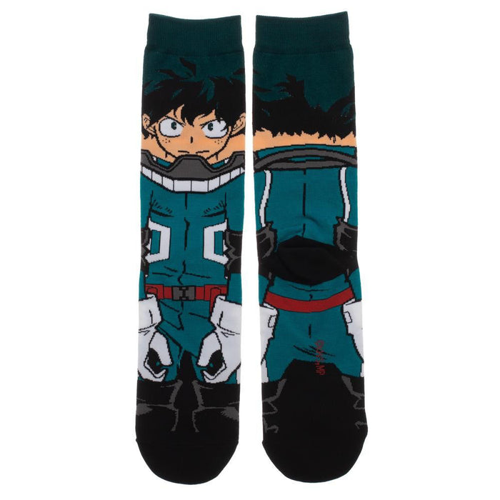 Bioworld My Hero Academia Izuku Animigos 360 Character Mens Crew Socks