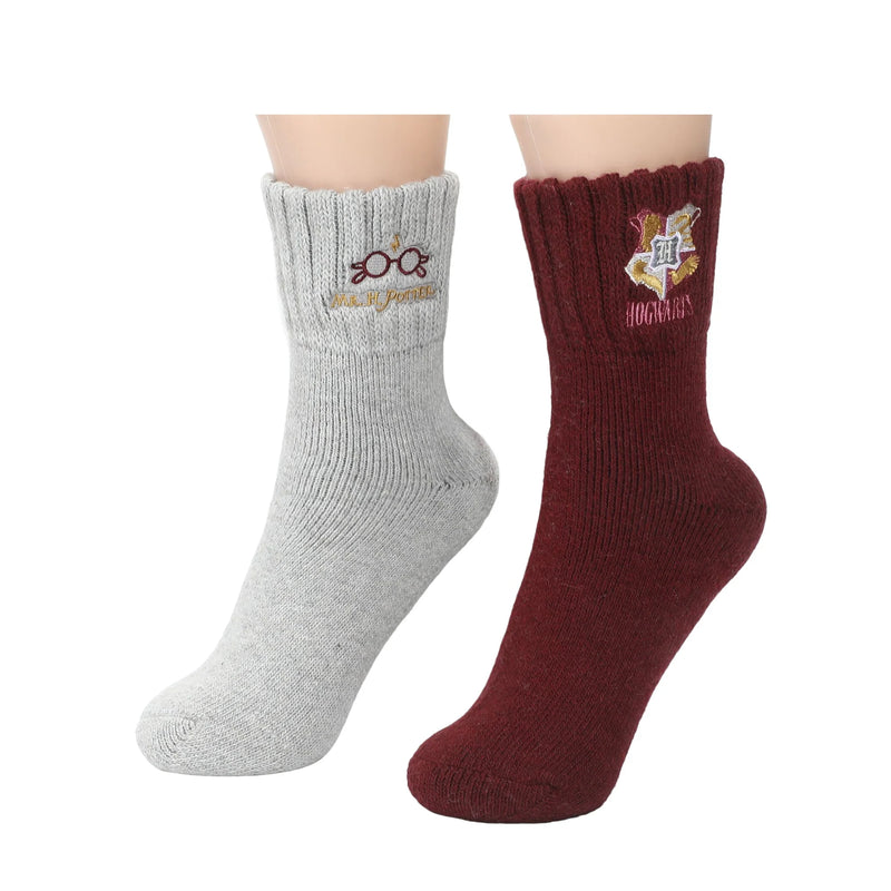 Harry Potter Hogwarts Icons Women’s Half-Crew Boot Socks – 2 Pair Pack