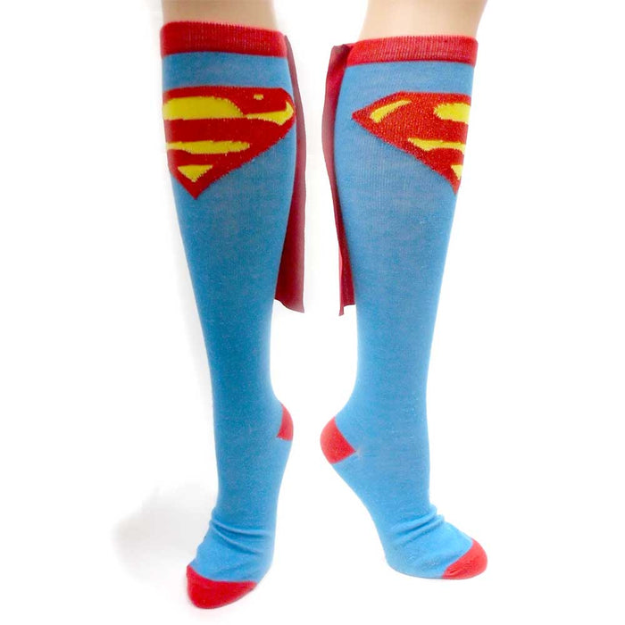 Bioworld DC Comics Supergirl Cape Womens Knee High Socks