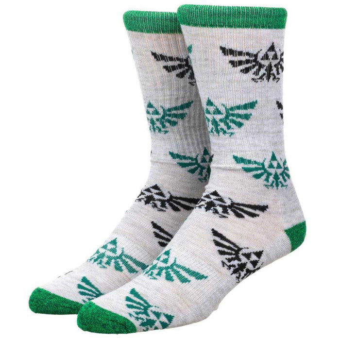 Bioworld Zelda Hyrule Triforce Logo Mens Crew Socks