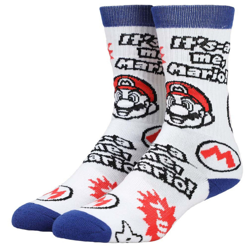 Bioworld Super Mario Icon Toss Mens Crew Socks