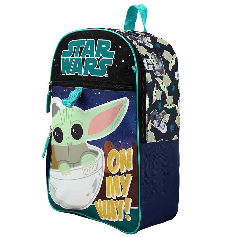 Bioworld Star Wars The Mandalorian Grogu On My Way Backpack, Set of 6 pieces