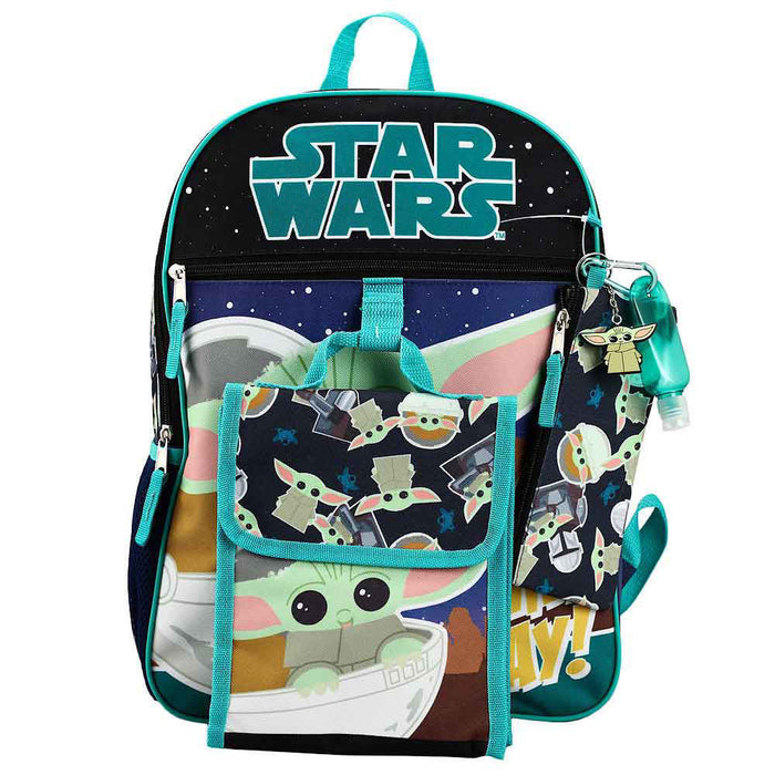 Bioworld Star Wars The Mandalorian Grogu On My Way Backpack, Set of 6 pieces