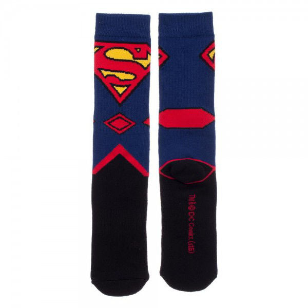 Bioworld DC Comics Superman Suit Up Mens Crew Socks