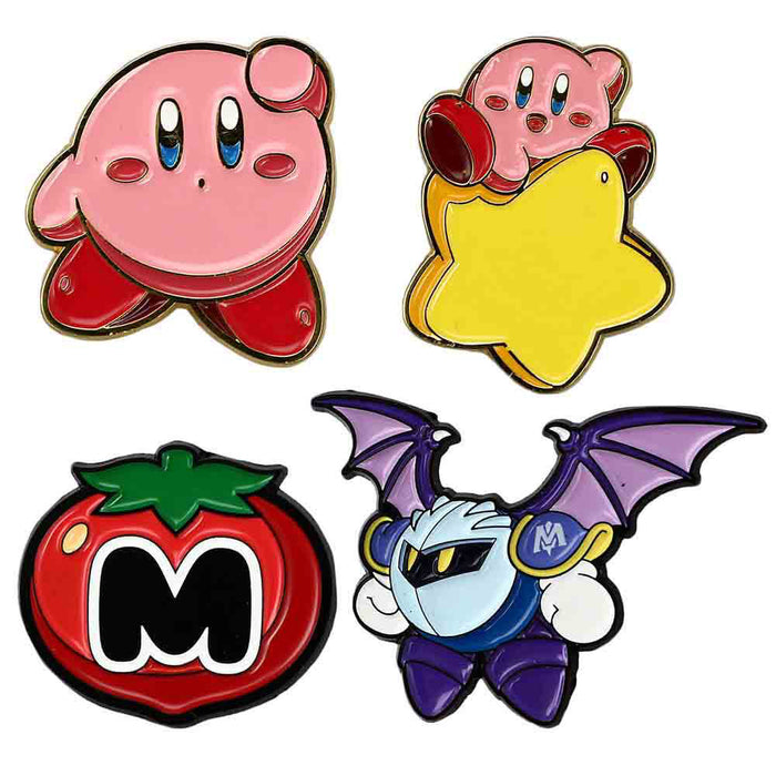 Bioworld Kirby Chartacters Lapel Pins, Set of 4 pieces