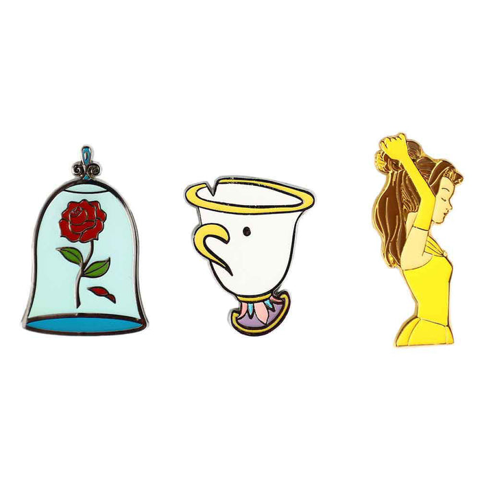 Bioworld Disney Beauty & The Beast Belle Lapel Pins, Set 3 of pieces