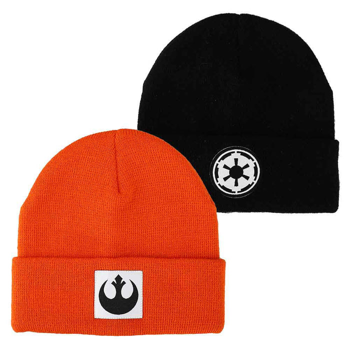 Bioworld Star Wars Rebel Alliance & Galactic Empire Cuff Beanies, Set of 2 pieces