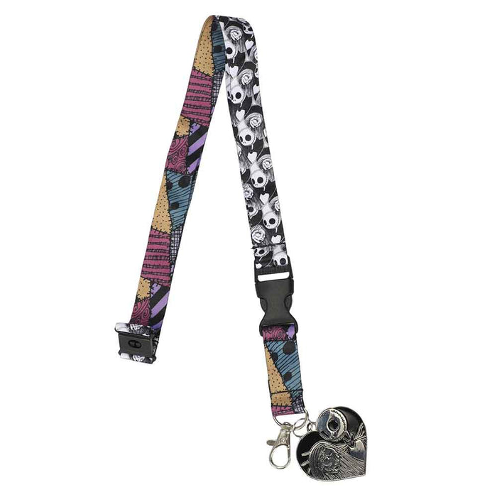 Bioworld The Nightmare Before Christmas Jack & Sally Metal Charm Lanyard