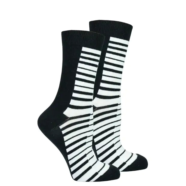 Socks n Socks Piano Womens Crew Socks