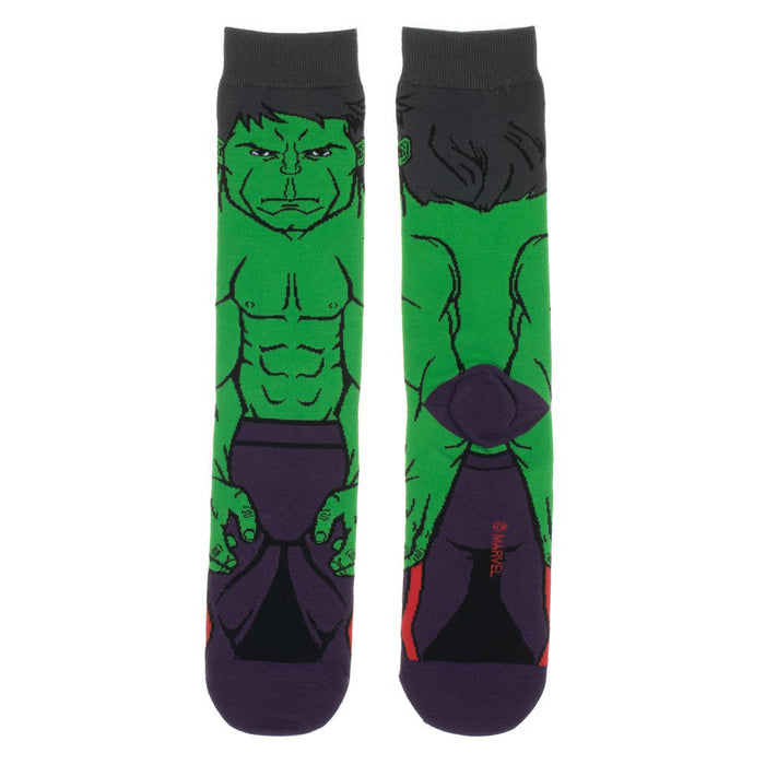 Bioworld Marvel Hulk Animigos 360 Mens Crew Socks