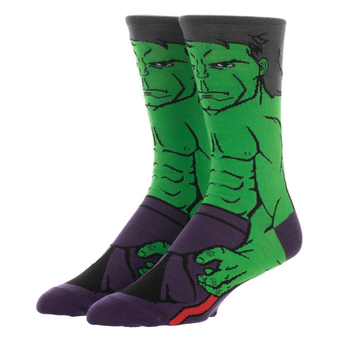 Bioworld Marvel Hulk Animigos 360 Mens Crew Socks